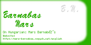 barnabas mars business card
